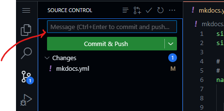 commit message
